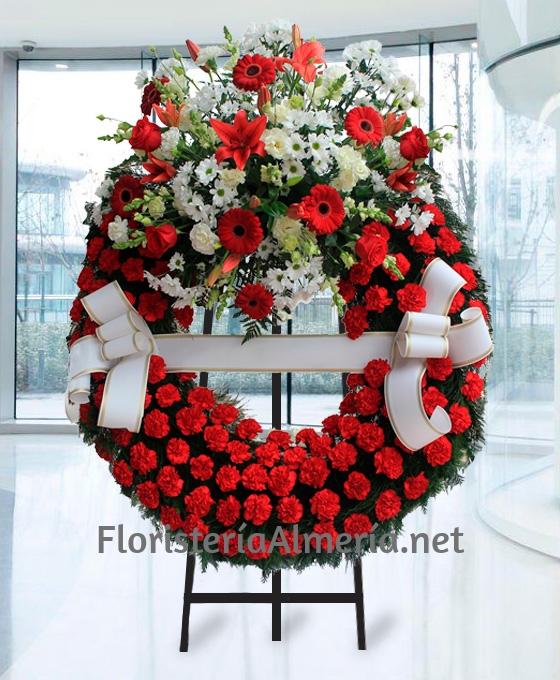 Enviar corona funeraria estándar para Almería
